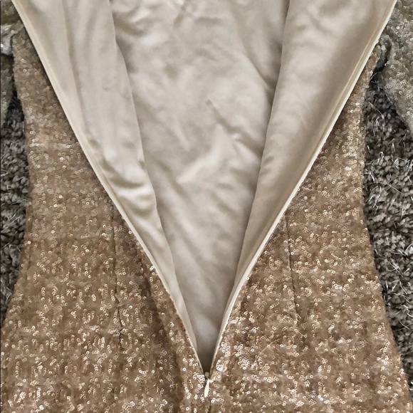 Ombré Gold Sequin Dress Sz 4 - Picture 8 of 9
